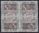 SAAR / SARRE - 1921 - YVERT N° 57c BLOC De 4 * Dont 2 TETE-BECHE - COTE = 80 + EUROS - Ongebruikt