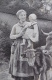 CALENDRIER Ancien - 1931 - Gaufré, Découpi Avec éphémédide Agrafé - Jeune Paysanne Avec Son Bébé, Sa Vache Et Son Veau - Big : 1921-40