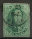Belgique. 1858. N° 9. Oblit. Défectueux (déchiré Sur Une Demie Largeur) - 1858-1862 Médaillons (9/12)