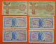 Lot De 6 Billets  Republica Espanola 1937 De 50 Centimos Et 1 Peseta Usagés Guerra Civil - Collections