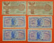 Lot De 6 Billets  Republica Espanola 1937 De 50 Centimos Et 1 Peseta Usagés Guerra Civil - Collezioni