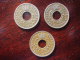 BRITISH EAST AFRICA THREE USED ONE CENT COINS BRONZE Of 1957 - ONE Of EACH MINT USED. - Afrique Orientale & Protectorat D'Ouganda