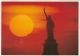 CPA NEW YORK CITY- STATUE OF LIBERTY IN SUNSET - Statua Della Libertà