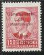 MONTENEGRO 1942 GOVERNATORATO RED OVERPRINTED SOPRASTAMPA ROSSA LIRE 1,50d MNH BEN CENTRATO WELL CENTERED - Montenegro