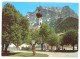 EHRWALD, Tirol, Österreich; Mit Zugspitzmassiv ; Kirche; Platz; + Flamme LERMOOS Wintersport,1991, TB - Ehrwald