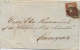 Great Britain 1846 Penny Red Imperf On Envelope Without Text From London 12 To A Captain Of Austrian Brigade In Ramsgate - Brieven En Documenten