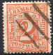 HAMBURG 1864 Wmk Perf.13.5 - Mi.13 (Yv.15, Sc.15) Used (perfect) VF - Hamburg