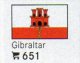 Set 6 Flaggen-Sticker Gibraltar In Farbe 7€ Zur Kennzeichnung Von Alben+Sammlung Firma LINDNER #651 Flag Of Britain CPA - Accesorios