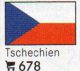 6-set Flaggen-Sticker Tschechien Farbe 7€ Zur Kennzeichnung An Alben+Sammlung Firma LINDNER #678 Flags Of CESKY Republik - Non-classés