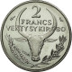 Monnaie, Madagascar, 2 Francs, 1965, Paris, FDC, Stainless Steel - Madagascar