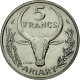 Monnaie, Madagascar, 5 Francs, 1966, Paris, FDC, Stainless Steel - Madagascar