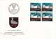 Quatre (4) Lettres En Bloc De Quatre FDC De Châteaux Pro Patria De 1977. Cote 26,00 CHF - Briefe U. Dokumente