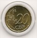 20 Centimes - 20 Cent - 20cts  Grèce 2002 UNC Pièce Neuve Sous Capsule !  Sans Lettre ! - Greece