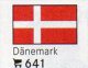 Set 6 Flaggen Dänemark In Farbe Pack 7€ Zur Kennzeichnung Von Büchern,Alben+Sammlung Firma LINDNER #641 Flags Of Danmark - Old Books