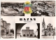 CPSM 33 BAZAS Multivues Vue Aérienne Terrain De Sports Cathédrale Blason Années 1960 - Bazas