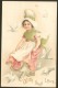 VALENTINE DAY WITH FOND LOVE LITHO OLD EMBOSSED POSTCARD 1908 - Valentinstag