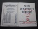 1984:Carte D'adhérent Parti Communiste Français (PCF) + Vignette Cotisation Section  Avignon 84 érinnophilie - Historical Documents