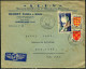 FRANCE - ARMOIRIES - N° 952 + 1003 + 973 / LETTRE AVION DE DAMPRICHARD LE 2/3/1955, POIR NEW YORK - TB - 1941-66 Coat Of Arms And Heraldry