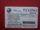 Econo Phone 80 Units Bank Note With Sticker 0800/10412 See 2 Photo´s Used Rare - Cartes GSM, Recharges & Prépayées