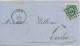 1872 Brief Met PZ30 Puntstempel 141 En DU Van Gand Naar Eecloo (firmasticker) Zie Scan(s) - 1869-1883 Léopold II