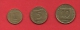 ISRAEL, 1985-1995,  Circulated Coin, 1+5+10 Agorot, Alu Bronze KM156+157+158,  C1706 - Israël