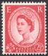 Great Britain, 2 1/2 P. 1960, Sc # 357p, Mi # 322yX, MH - Nuevos