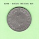 BOLIVIA    1  BOLIVIANO  1968   (KM # 192) - Bolivia