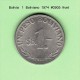 BOLIVIA    1  BOLIVIANO  1974   (KM # 192) - Bolivie