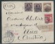 Cuba, U.S. Administration, Scott #228, 229 (2 Copies), 231, On Registered Cover Sent To Austria, Rare A.R. Marking - Gebruikt