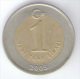 TURCHIA 1 NEW LIRA 2005 BIMETALLICA - Turkije