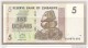 Zimbabwe - Banconota Non Circolata Da 5 Dollari - 2007 - Simbabwe