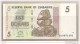 Zimbabwe - Banconota Non Circolata Da 5 Dollari - 2007 - Zimbabwe