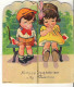 Antique Valentine Cards My Valentine  5.3" Or 13 Cm High  Folds Open To 9" Or 22.5 Cm - Other & Unclassified