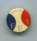 570 - INSIGNE FFT FEDERATION FRANCAISE DE TENNIS BALLE BLEU BLANC ROUGE 30 MM - Apparel, Souvenirs & Other