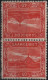 SAAR SARRE  58a * MH SAARGEBIET SAARLAND Crassier Des Aciéries TETE-BECHE Kopfstehend 1921 (CV 65 €) - Unused Stamps