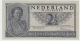 Netherlands 1949 2 1-2 Guilder Gulden Queen Juliana (Muntbiljet) - After Wartime Banknotes - XF Condition - 2 1/2 Gulden