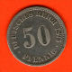 ** 50 Pfennig 1875 J **  KM 6 - Plata / Silver / Silber  - ALEMANIA / DEUTSCHLAND / GERMANY - 50 Pfennig