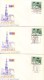 India Special Cover - Set Of 11 Issued On Inpex 70, Different Post Marks, Qutub Minar, Red Fort, India Gate, Jama Masjid - Briefe