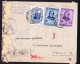 1943  Busta Recomandata Per Francia  Sass 465, 468, 469 Censure Italiana E Tedesca - Eilsendung (Eilpost)