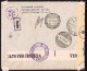 1943  Busta Recomandata Per Francia  Sass 465, 468, 469 Censure Italiana E Tedesca - Express Mail