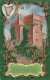 St. Patrick Series # 4 - Irish Castle - Gold Embossing - Embossed - VG Condition - Unused - 2 Scans - Saint-Patrick's Day