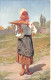 ¤¤  -  Carte Russe  -    Illustrateur   -  Vendeuse De Beignets     -  ¤¤ - Russie