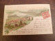 CPA Suisse Précurseur Litho Souvenir De Ballaigues .1900. 1 TP Décollé Au Dos - Ballaigues