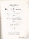 Programme Théatre De La Gaité-Lyrique - Saison 1932-1933 - Opéra: Chanson D´Amour (la Maison Des Trois Jeunes Filles) - Programma's