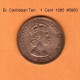 BRITISH CARIBBEAN TERRITORIES    1  CENT  1965  (KM # 2) - Britse Caribische Gebieden