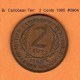 BRITISH CARIBBEAN TERRITORIES    2  CENTS  1965  (KM # 3) - Britse-karibisher Territorien