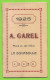 63 - LA BOURBOULE - Calendrier 1925 - "Aux Nouvelles Galeries" - A. GAREL - Imprimerie PEIGUE - Formato Piccolo : 1921-40