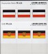 2x3 In Farbe Flaggen-Sticker Deutschland:DR+DDR 7€ Kennzeichnung An Alben Karte Sammlung LINDNER 628+634 Flag Of Germany - Sonstige & Ohne Zuordnung