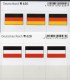 2x3 In Farbe Flaggen-Sticker DR+Deutschland 7€ Kennzeichnung An Alben Karten Sammlungen LINDNER #628+630 Flag Of Germany - Materiaal