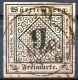 WURTTEMBERG 1851 Imperf. - Mi.4 (Yv.4, Sc.4) 1st Selection All Margins (perfect) VF - Other & Unclassified